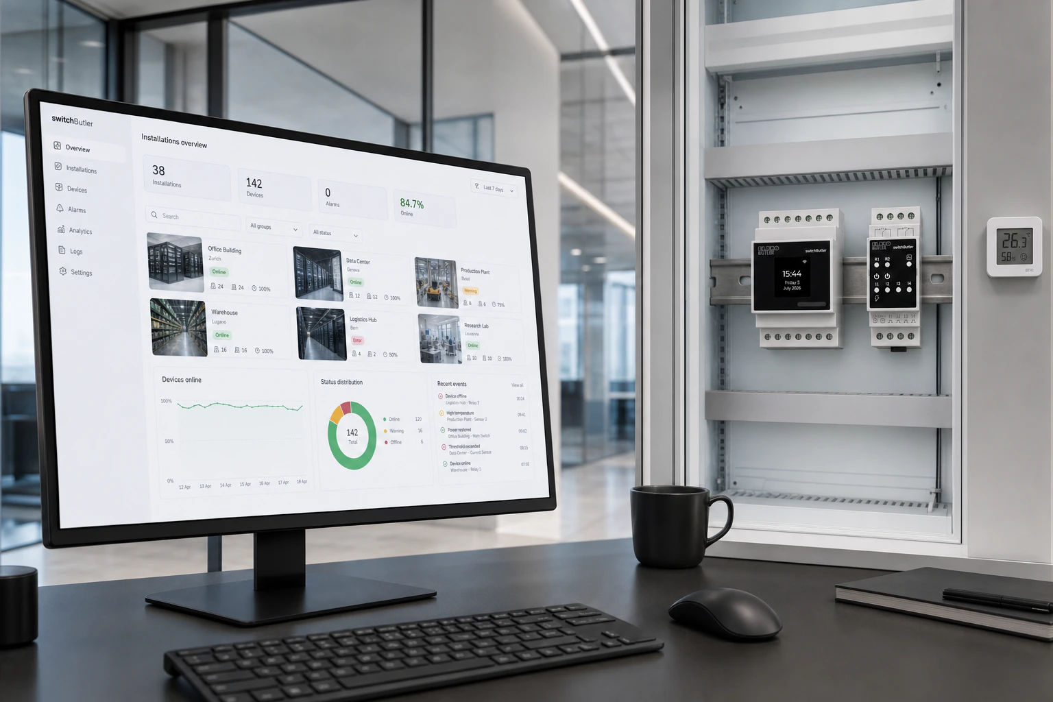 Real-time monitoring across all your installations.